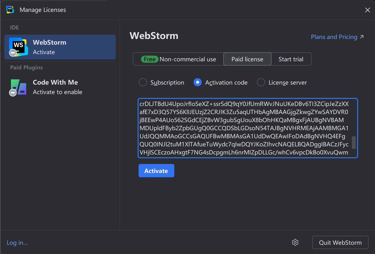 2024.3.5 WebStorm激活教程（亲测有效，附激活码）